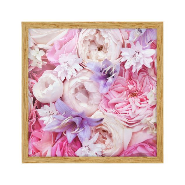 Cuadros de flores Shabby Roses With Bluebells