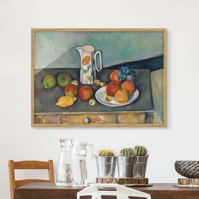 Decoración cocina Paul Cézanne - Still Life With Milk Jug And Fruit