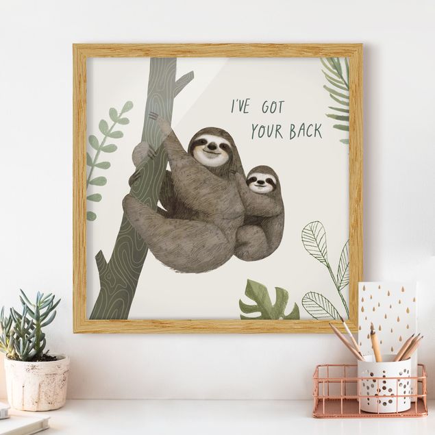 Decoración habitación infantil Sloth Sayings - Back