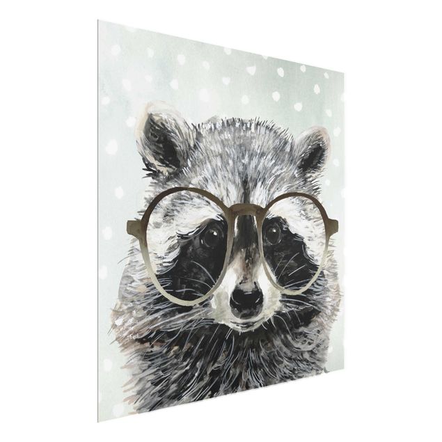 Cuadros modernos Animals With Glasses - Raccoon
