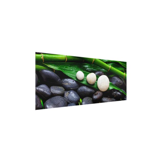 Cuadros de plantas Green Bamboo With Zen Stones