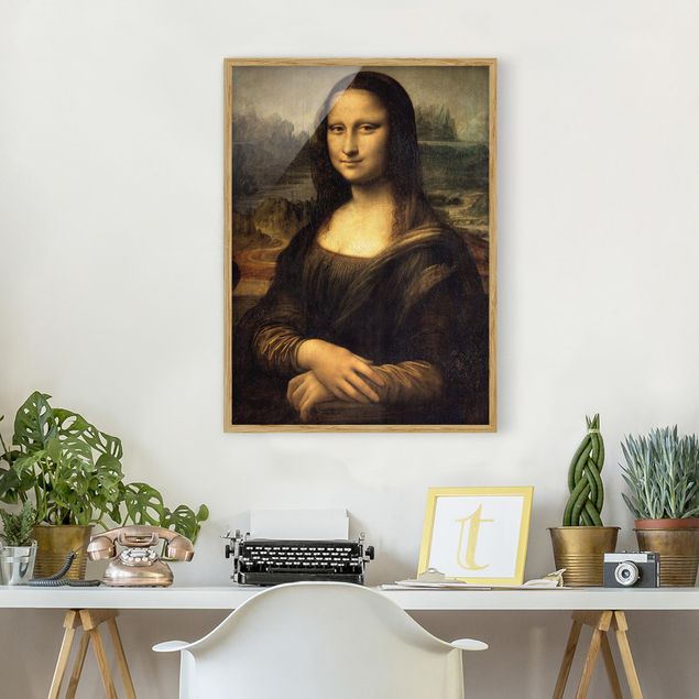 Pósters enmarcados de cuadros famosos Leonardo da Vinci - Mona Lisa