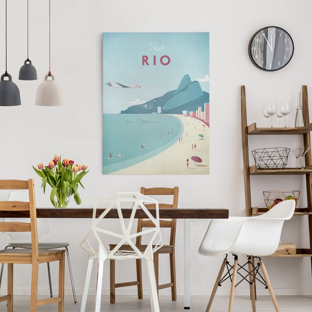 Cuadro con paisajes Travel Poster - Rio De Janeiro