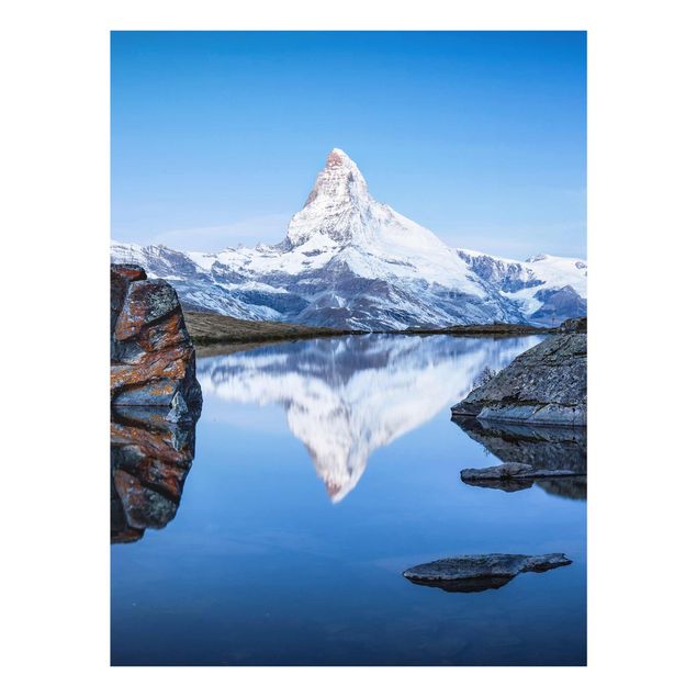Cuadros paisajes Stellisee Lake In Front Of The Matterhorn