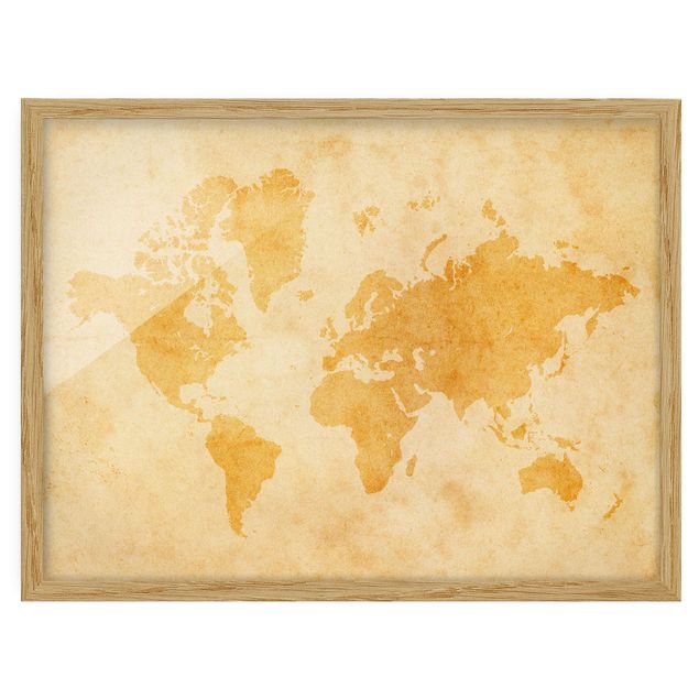 Cuadro de mapamundi Vintage World Map