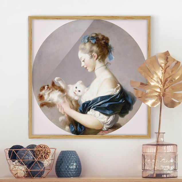 Decoración cocina Jean Honoré Fragonard - Girl playing with a Dog and a Cat