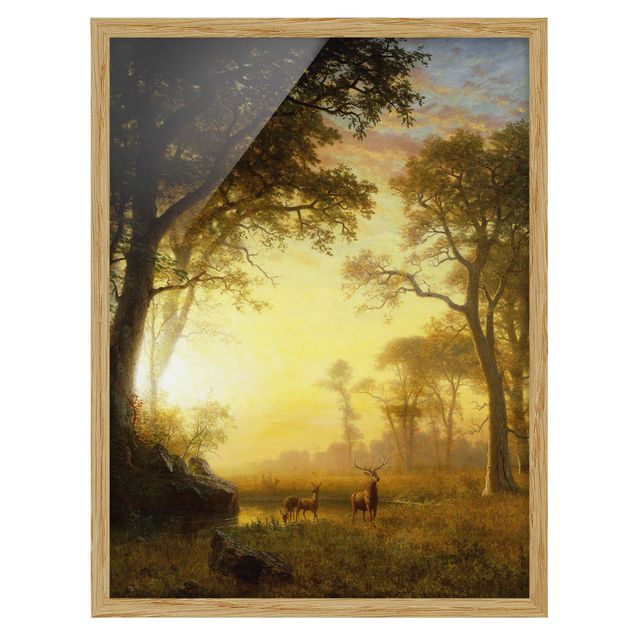 Láminas cuadros famosos Albert Bierstadt - Light in the Forest