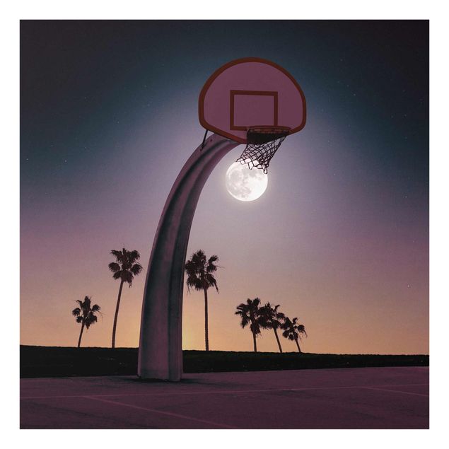 Cuadro negro Basketball With Moon