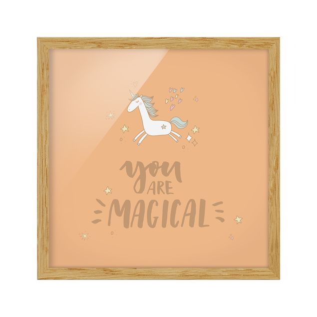 Cuadros infantiles animales You Are Magical Unicorn