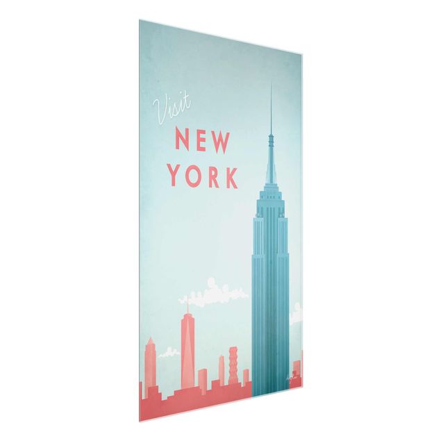 Cuadros de cristal arquitectura y skyline Travel Poster - New York