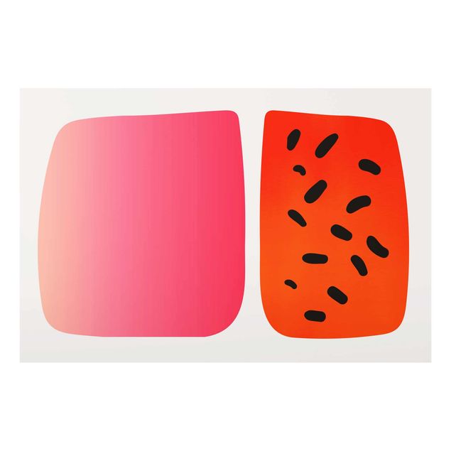 Cuadros rojos Abstract Shapes - Melon And Pink