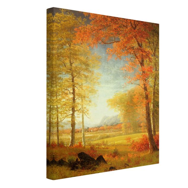 Lienzos Nueva York Albert Bierstadt - Autumn In Oneida County, New York