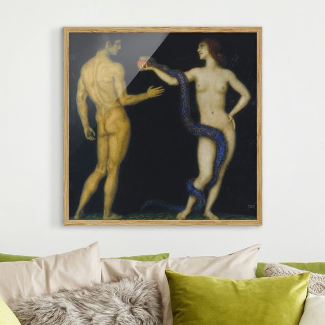 Cuadros Art deco Franz von Stuck - Adam and Eve