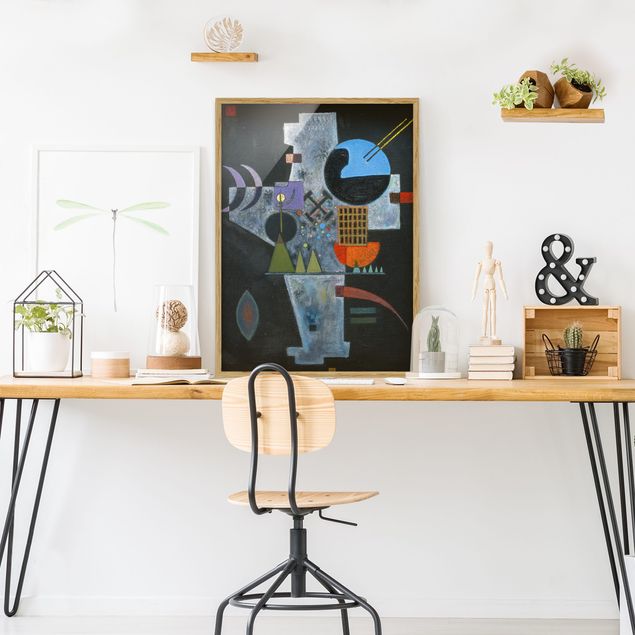 Pósters enmarcados de cuadros famosos Wassily Kandinsky - Cross Shape