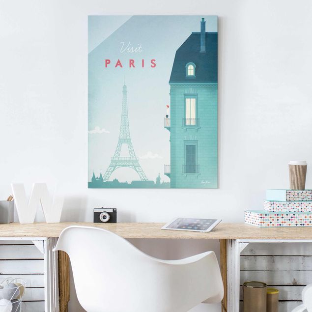 Cuadros de cristal París Travel Poster - Paris