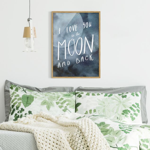 Cuadros románticos para dormitorios Heavenly Love - Moon