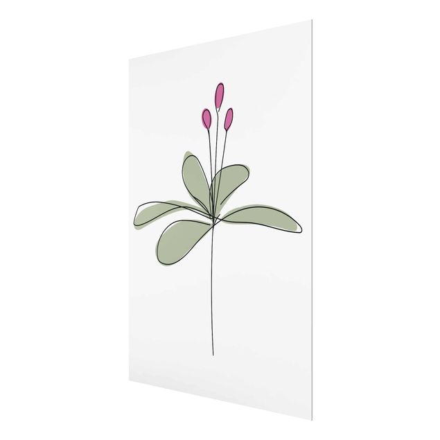 Cuadros de flores Lily Line Art