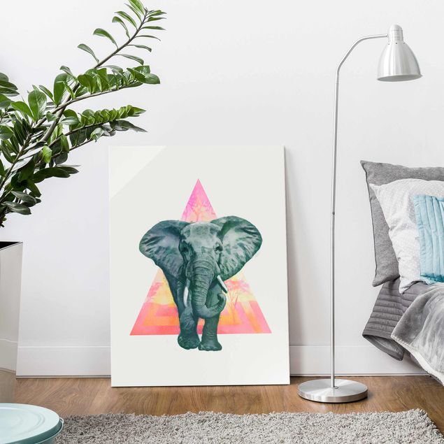 Decoración cocina Illustration Elephant Front Triangle Painting