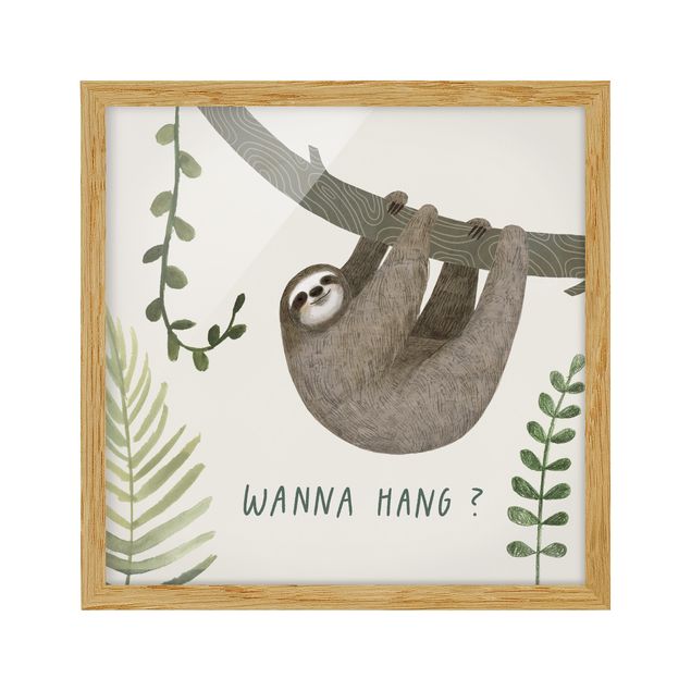 Cuadros frases Sloth Sayings - Hang