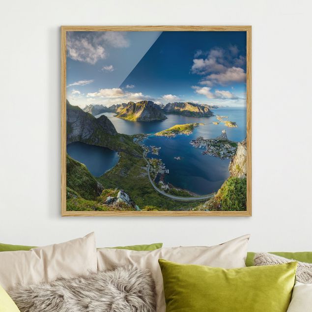Cuadro con paisajes Fjord View In Reinebringen