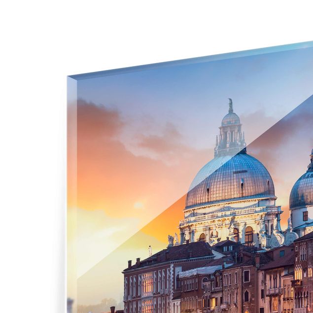Cuadros de cristal arquitectura y skyline Sunset in Venice