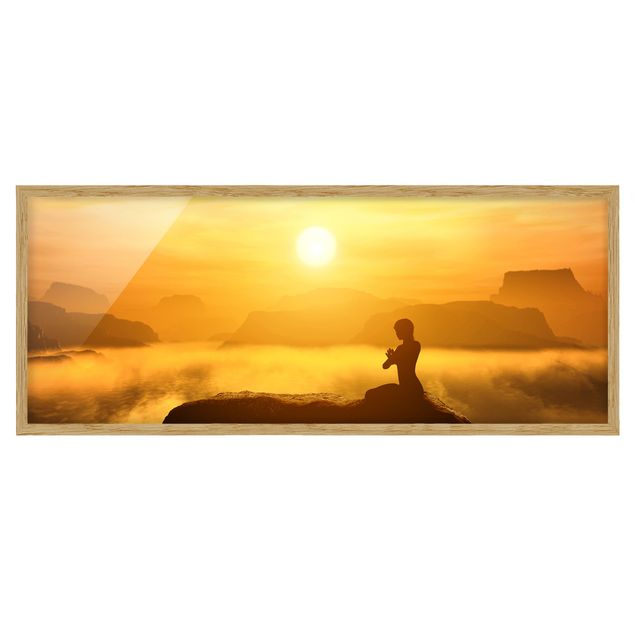 Pósters enmarcados de paisajes Yoga Meditation
