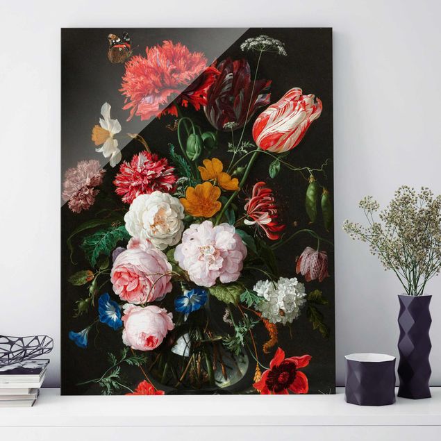 Cuadros decorativos Jan Davidsz De Heem - Still Life With Flowers In A Glass Vase