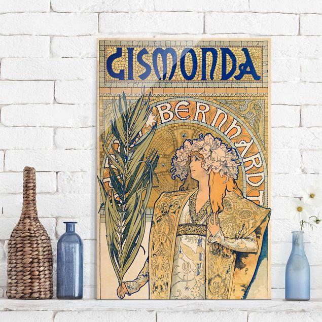 Cuadros tonos amarillos Alfons Mucha - Poster For The Play Gismonda