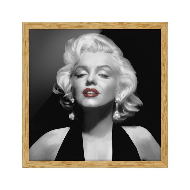 Cuadros retratos Marilyn With Red Lips