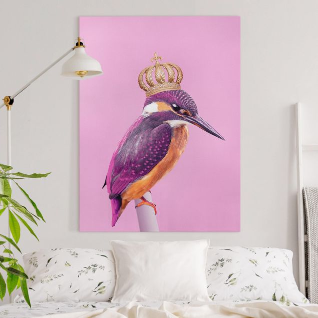Decoración de cocinas Pink Kingfisher With Crown