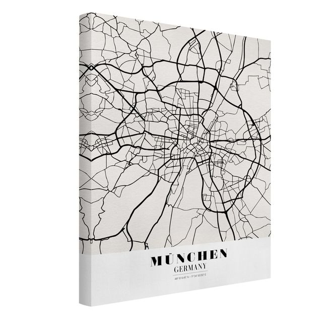 Lienzo mapamundi Munich City Map - Classic