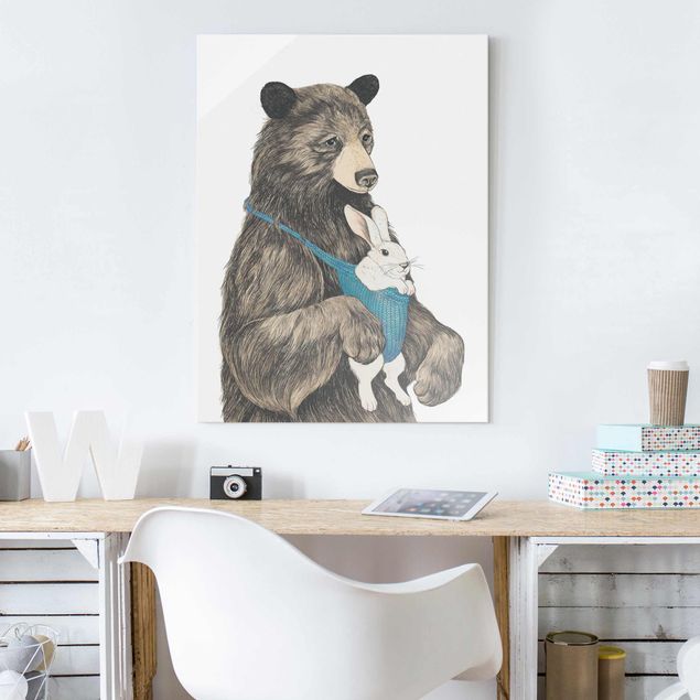 Cuadros de osos Illustration Bear And Bunny Baby