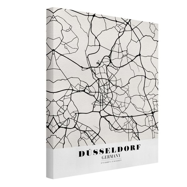 Cuadros mapamundi Dusseldorf City Map - Classic