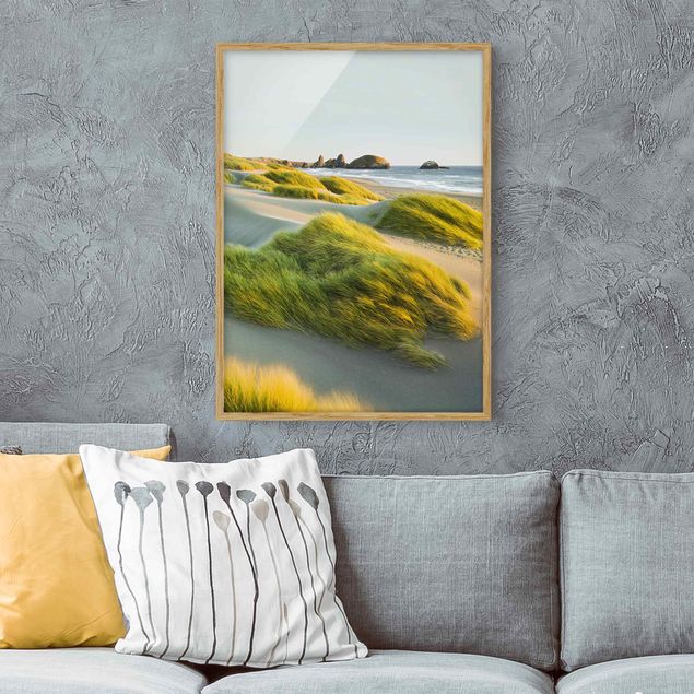 Cuadros de paisajes de montañas Dunes And Grasses At The Sea