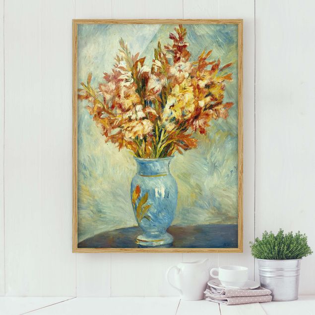 Cuadros Impresionismo Auguste Renoir - Gladiolas in a Blue Vase