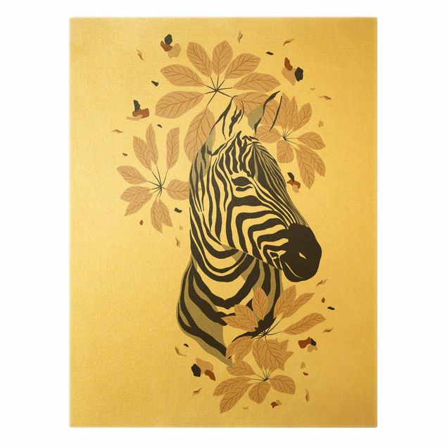 Lienzos decorativos Safari Animals - Portrait Zebra