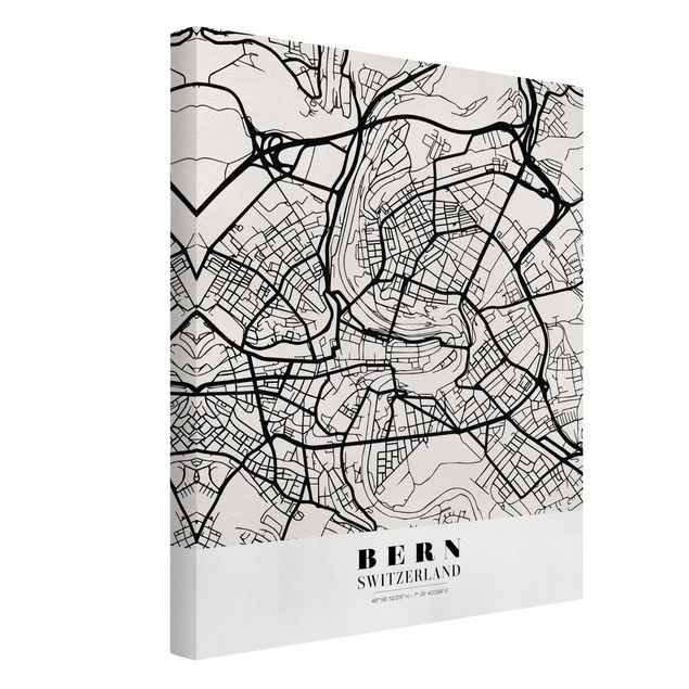 Cuadros mapamundi Bern City Map - Classical