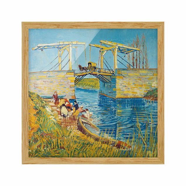 Cuadros puntillismo Vincent van Gogh - The Drawbridge at Arles with a Group of Washerwomen