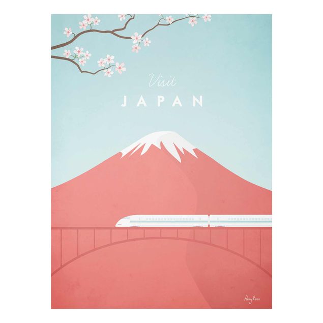 Cuadros de cristal arquitectura y skyline Travel Poster - Japan