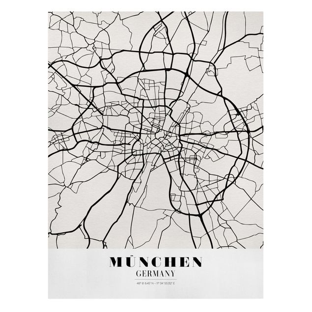 Cuadros mapamundi Munich City Map - Classic