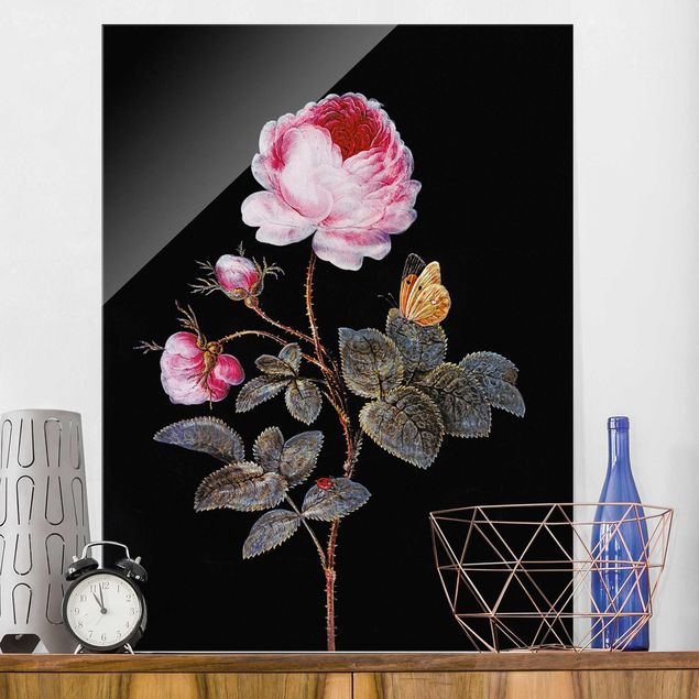 Cuadros de cristal rosas Barbara Regina Dietzsch - The Hundred-Petalled Rose