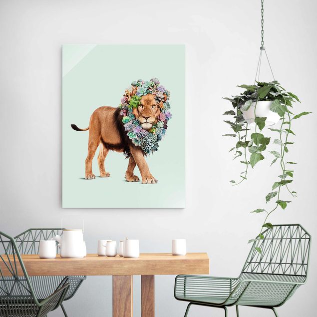 Decoración en la cocina Lion With Succulents