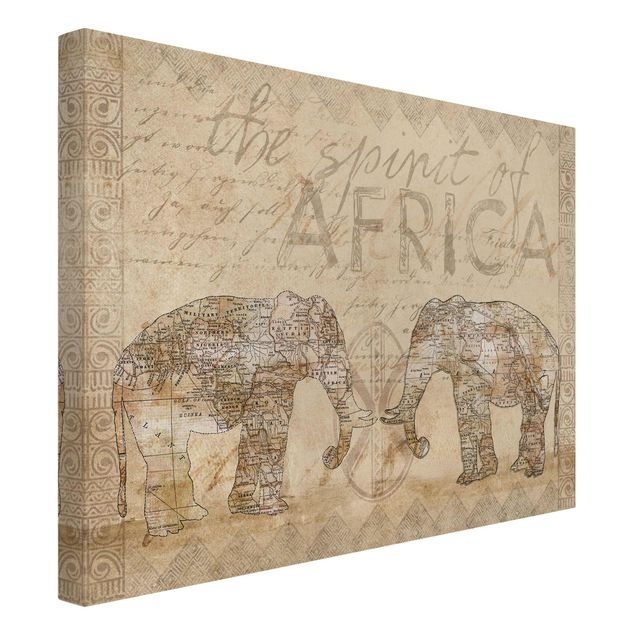 Lienzos de África Vintage Collage - Spirit Of Africa
