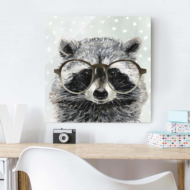 Cuadros de osos Animals With Glasses - Raccoon