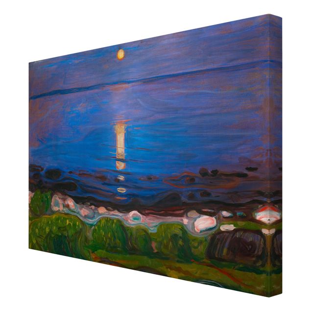 Lienzos mar Edvard Munch - Summer Night By The Beach