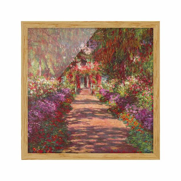Cuadros famosos Claude Monet - Pathway In Monet's Garden At Giverny