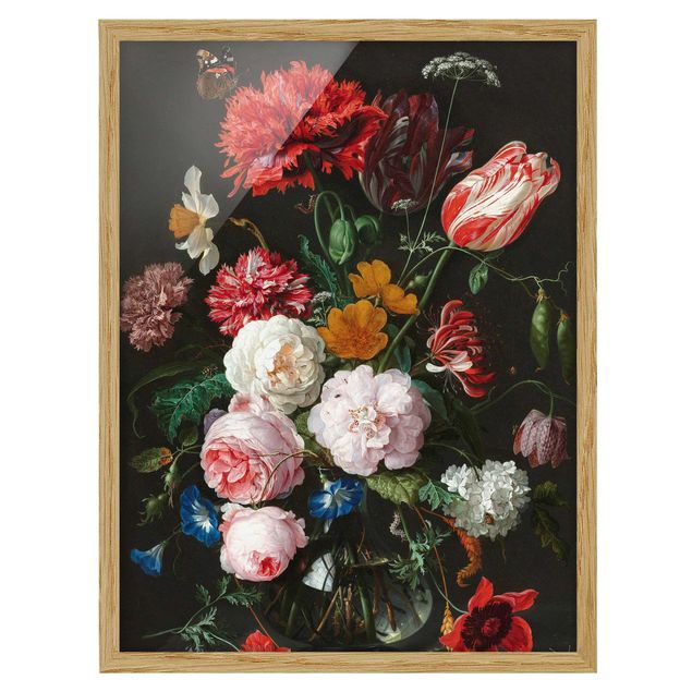 Estilos artísticos Jan Davidsz De Heem - Still Life With Flowers In A Glass Vase