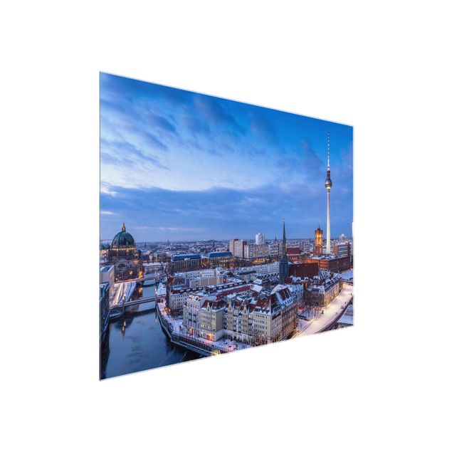 Cuadros de cristal arquitectura y skyline Snow In Berlin