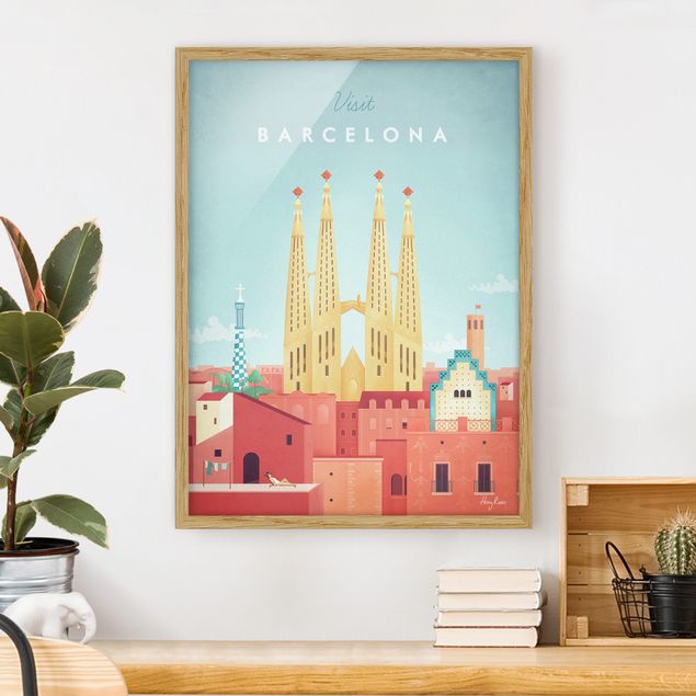 Decoración cocina Travel Poster - Barcelona