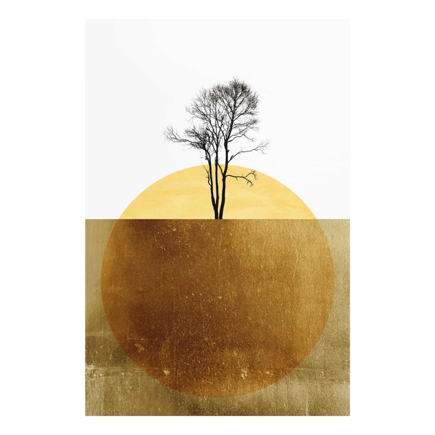 Reproducciónes de cuadros Golden Sun With Tree
